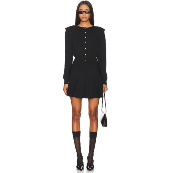 NEW Revolve ASTR The Label Denisa Pleated Skirt Size XL Mini Stretch Academia - Picture 3 of 13